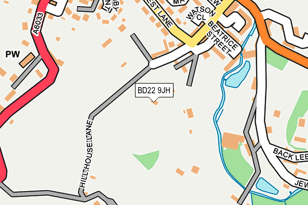 BD22 9JH map - OS OpenMap – Local (Ordnance Survey)