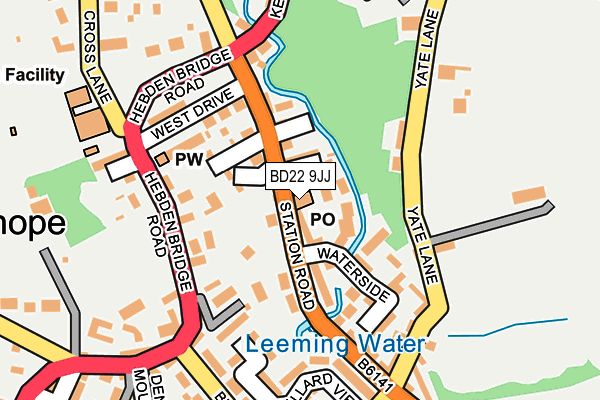 BD22 9JJ map - OS OpenMap – Local (Ordnance Survey)