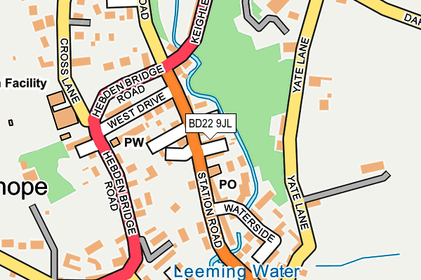 BD22 9JL map - OS OpenMap – Local (Ordnance Survey)