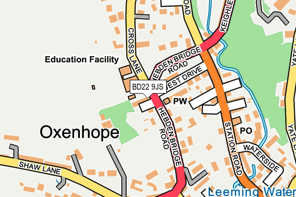 Map of OXENHOPE CHAMBERS LIMITED at local scale