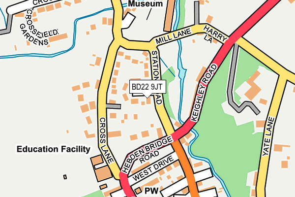 BD22 9JT map - OS OpenMap – Local (Ordnance Survey)