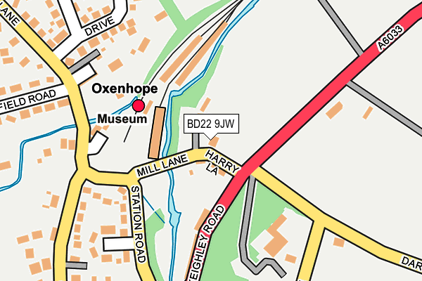 BD22 9JW map - OS OpenMap – Local (Ordnance Survey)