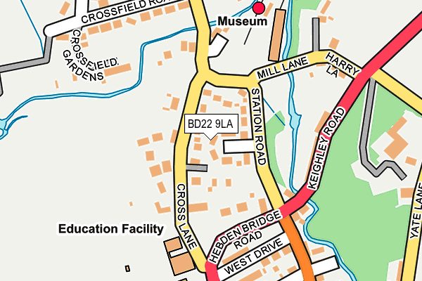 BD22 9LA map - OS OpenMap – Local (Ordnance Survey)