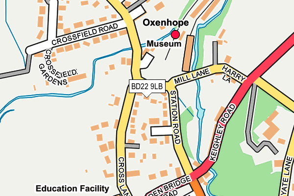 BD22 9LB map - OS OpenMap – Local (Ordnance Survey)