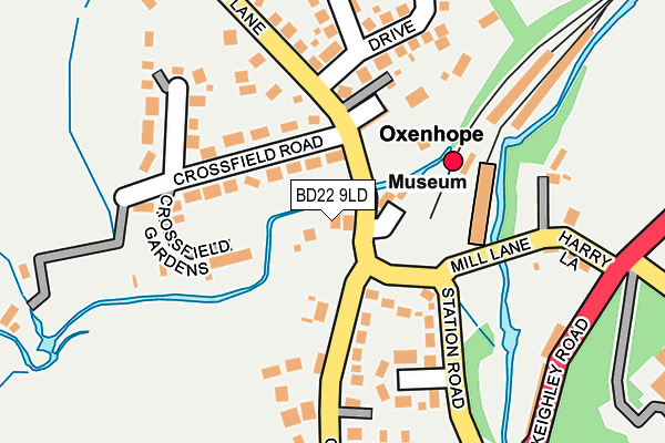 BD22 9LD map - OS OpenMap – Local (Ordnance Survey)