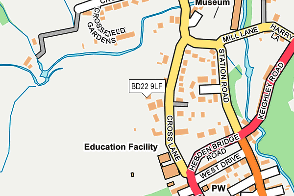 BD22 9LF map - OS OpenMap – Local (Ordnance Survey)