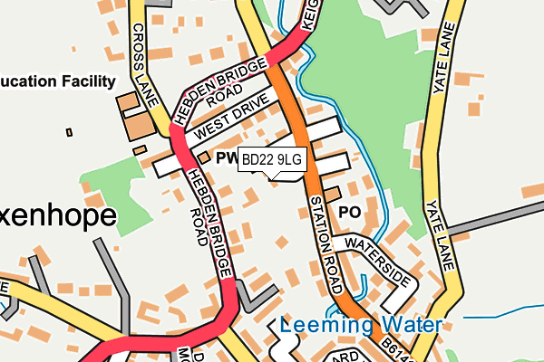 BD22 9LG map - OS OpenMap – Local (Ordnance Survey)