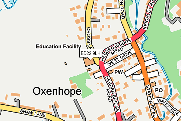 BD22 9LH map - OS OpenMap – Local (Ordnance Survey)