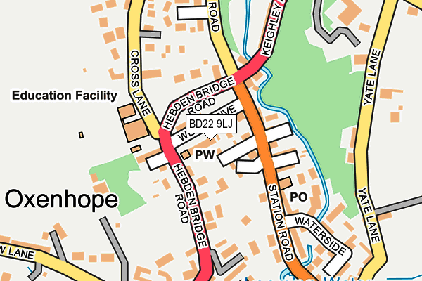 BD22 9LJ map - OS OpenMap – Local (Ordnance Survey)