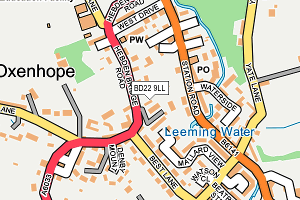 BD22 9LL map - OS OpenMap – Local (Ordnance Survey)