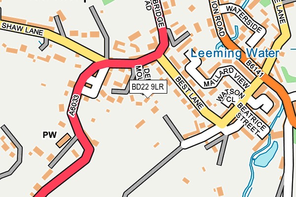 BD22 9LR map - OS OpenMap – Local (Ordnance Survey)