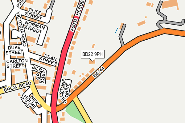 BD22 9PH map - OS OpenMap – Local (Ordnance Survey)