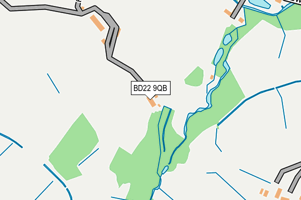 BD22 9QB map - OS OpenMap – Local (Ordnance Survey)