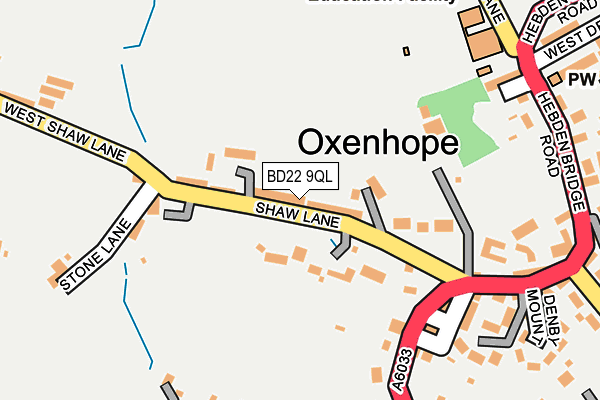 BD22 9QL map - OS OpenMap – Local (Ordnance Survey)