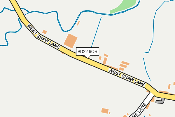 BD22 9QR map - OS OpenMap – Local (Ordnance Survey)