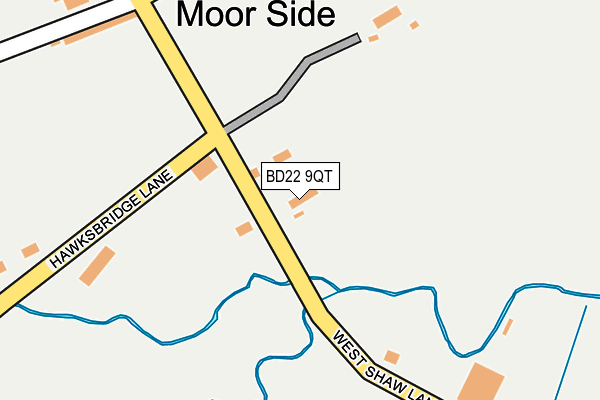 BD22 9QT map - OS OpenMap – Local (Ordnance Survey)