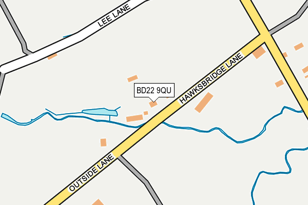BD22 9QU map - OS OpenMap – Local (Ordnance Survey)