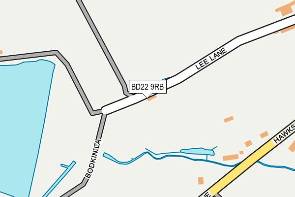 BD22 9RB map - OS OpenMap – Local (Ordnance Survey)