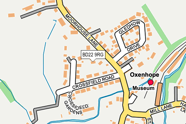 BD22 9RG map - OS OpenMap – Local (Ordnance Survey)