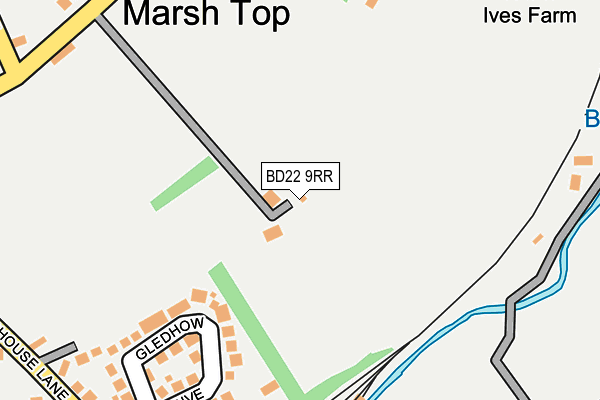 BD22 9RR map - OS OpenMap – Local (Ordnance Survey)