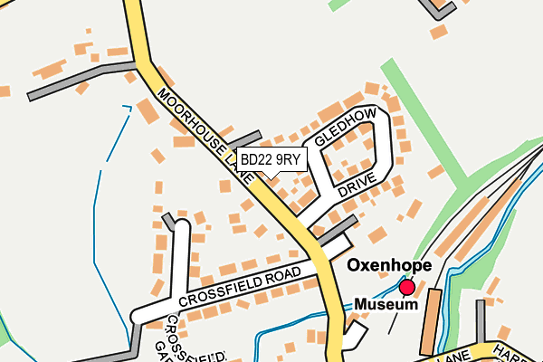 BD22 9RY map - OS OpenMap – Local (Ordnance Survey)