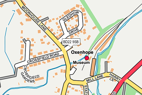 BD22 9SB map - OS OpenMap – Local (Ordnance Survey)