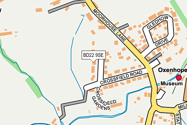 BD22 9SE map - OS OpenMap – Local (Ordnance Survey)