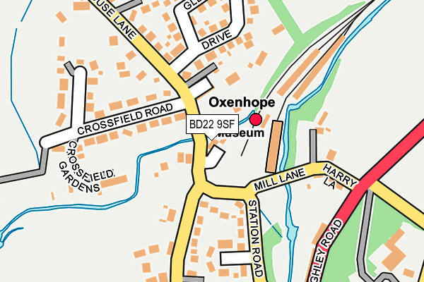 BD22 9SF map - OS OpenMap – Local (Ordnance Survey)