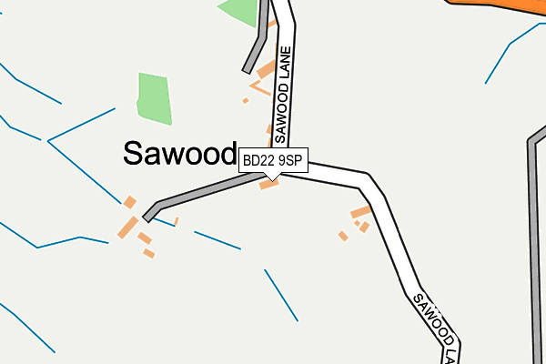 BD22 9SP map - OS OpenMap – Local (Ordnance Survey)