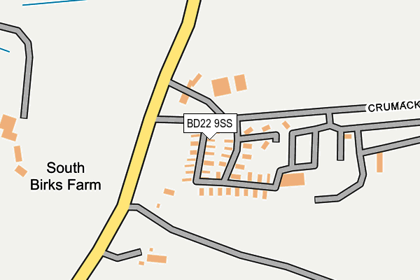 BD22 9SS map - OS OpenMap – Local (Ordnance Survey)