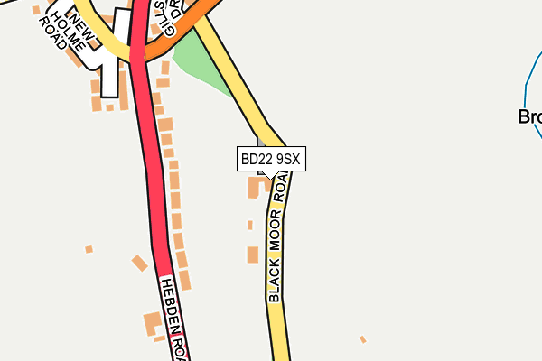 BD22 9SX map - OS OpenMap – Local (Ordnance Survey)