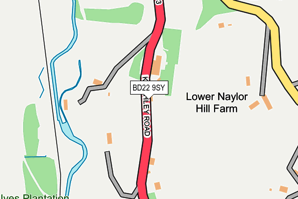 BD22 9SY map - OS OpenMap – Local (Ordnance Survey)