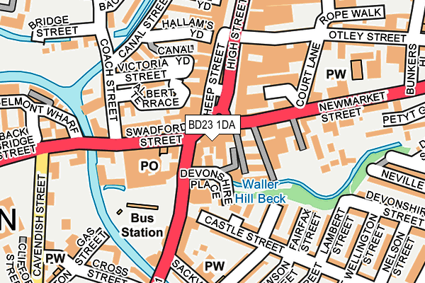 BD23 1DA map - OS OpenMap – Local (Ordnance Survey)