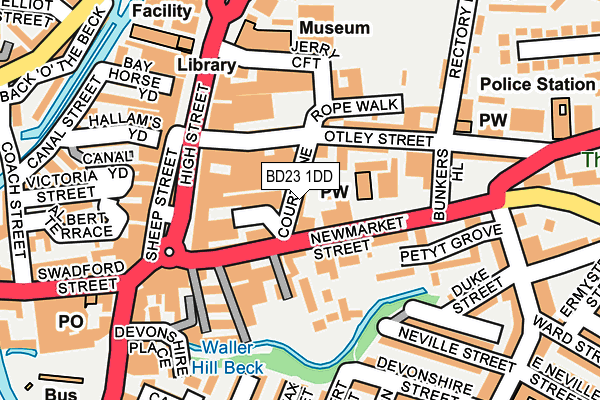 BD23 1DD map - OS OpenMap – Local (Ordnance Survey)