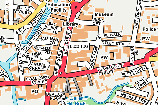 BD23 1DG map - OS OpenMap – Local (Ordnance Survey)