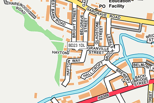 BD23 1DL map - OS OpenMap – Local (Ordnance Survey)