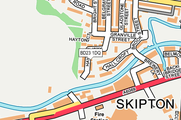 BD23 1DQ map - OS OpenMap – Local (Ordnance Survey)