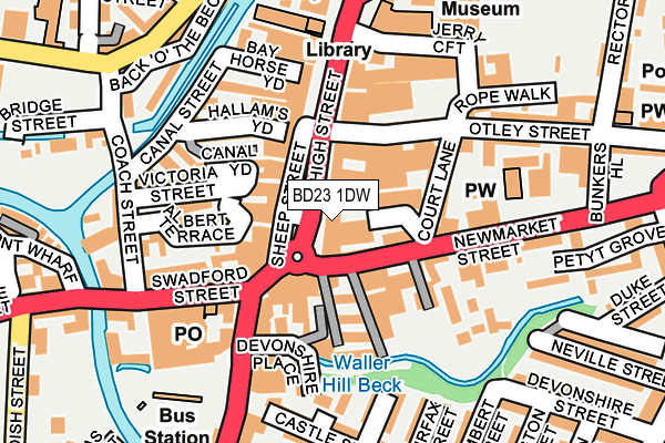 BD23 1DW map - OS OpenMap – Local (Ordnance Survey)