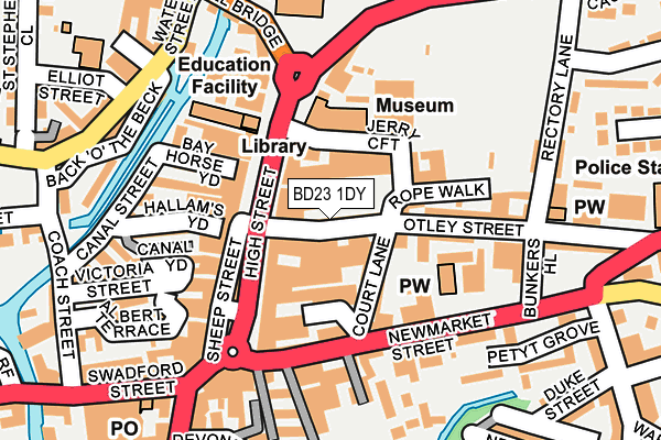 BD23 1DY map - OS OpenMap – Local (Ordnance Survey)