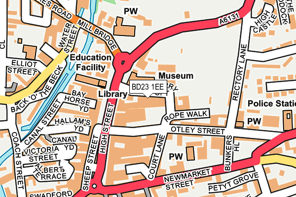 BD23 1EE map - OS OpenMap – Local (Ordnance Survey)