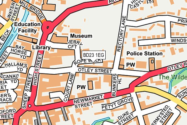 BD23 1EG map - OS OpenMap – Local (Ordnance Survey)