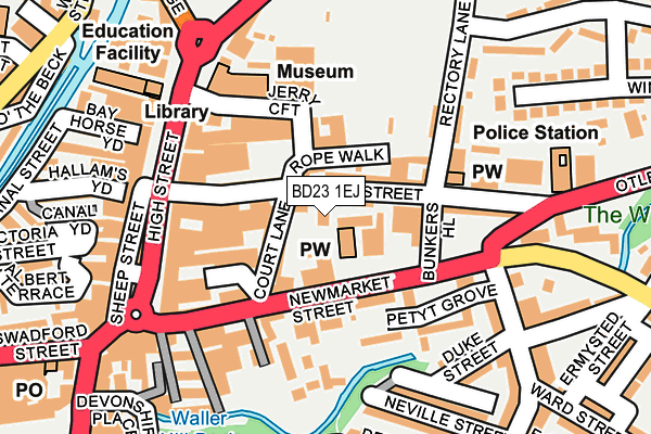 BD23 1EJ map - OS OpenMap – Local (Ordnance Survey)