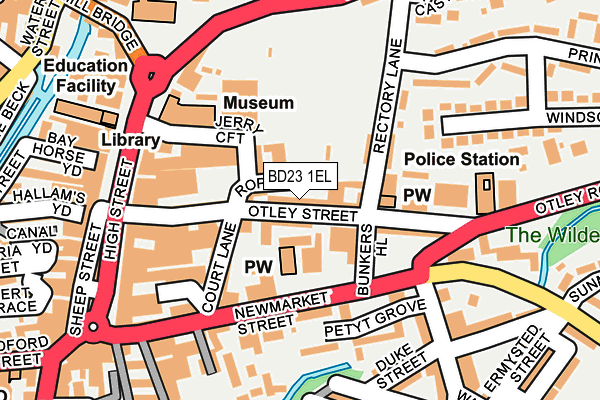 BD23 1EL map - OS OpenMap – Local (Ordnance Survey)