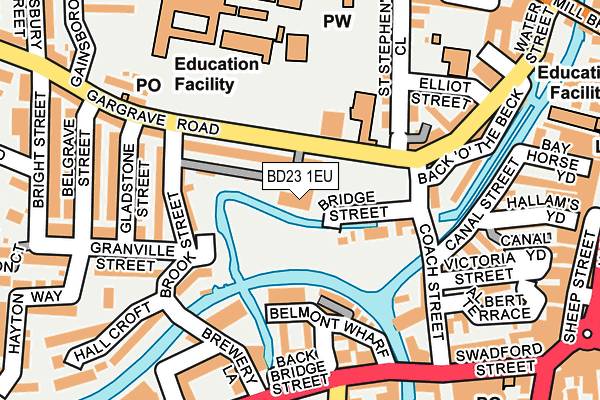 BD23 1EU map - OS OpenMap – Local (Ordnance Survey)