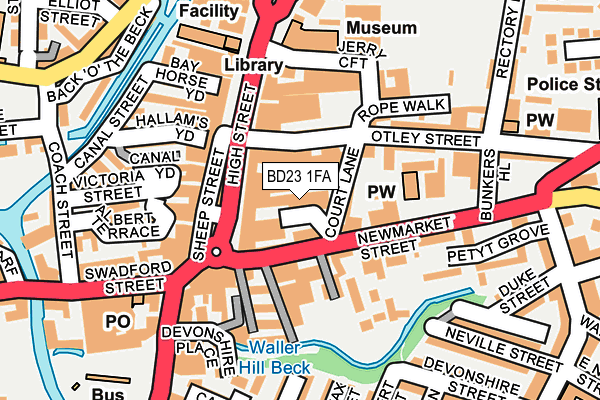 BD23 1FA map - OS OpenMap – Local (Ordnance Survey)