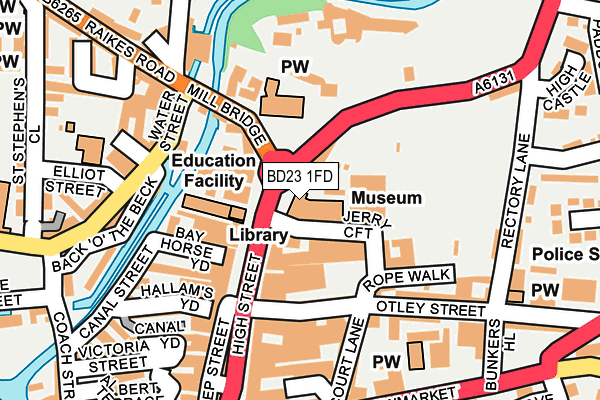 BD23 1FD map - OS OpenMap – Local (Ordnance Survey)