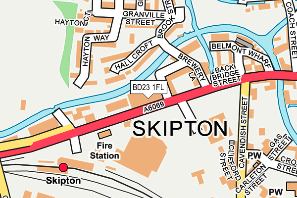 Map of SKIPTON TENNIS CENTRE LIMITED at local scale