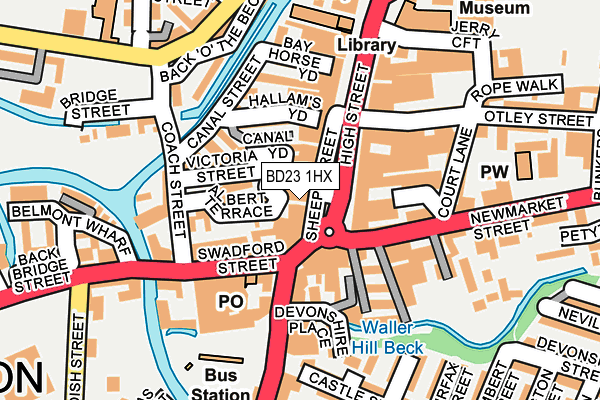 BD23 1HX map - OS OpenMap – Local (Ordnance Survey)