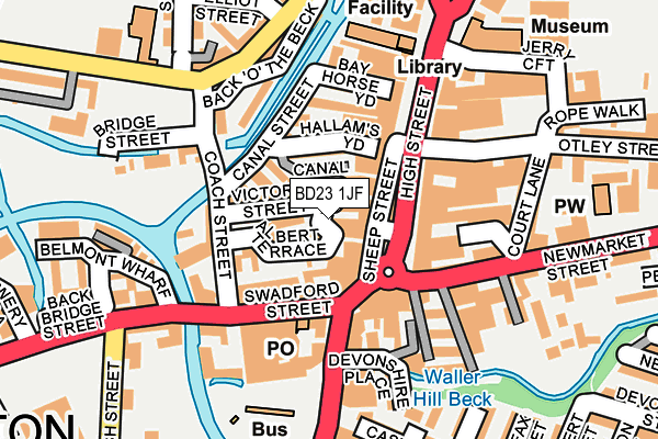 BD23 1JF map - OS OpenMap – Local (Ordnance Survey)
