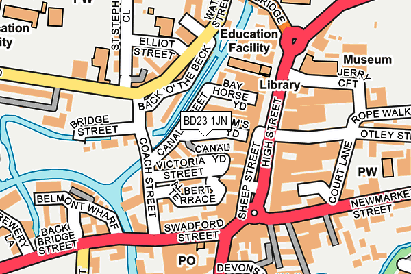 BD23 1JN map - OS OpenMap – Local (Ordnance Survey)